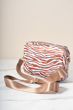 Carraig Donn Brown Zebra Camera Bag