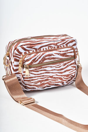 Carraig Donn Brown Zebra Camera Bag