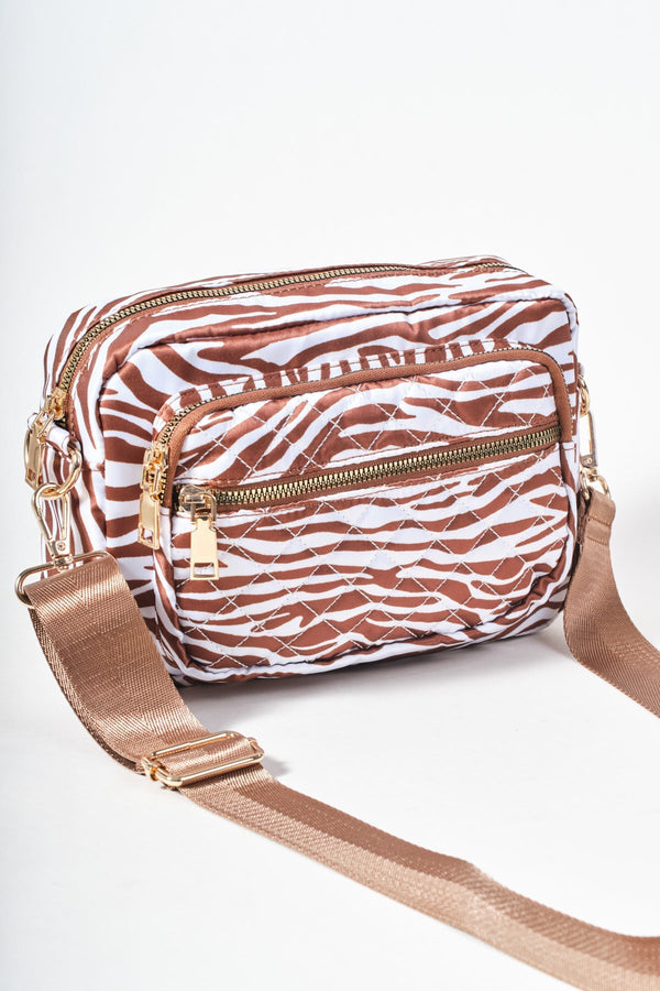 Carraig Donn Brown Zebra Camera Bag
