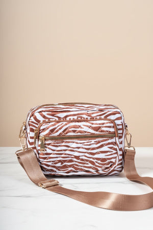 Carraig Donn Brown Zebra Camera Bag