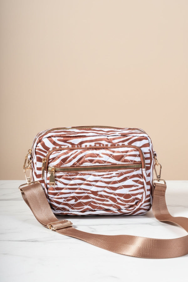 Carraig Donn Brown Zebra Camera Bag