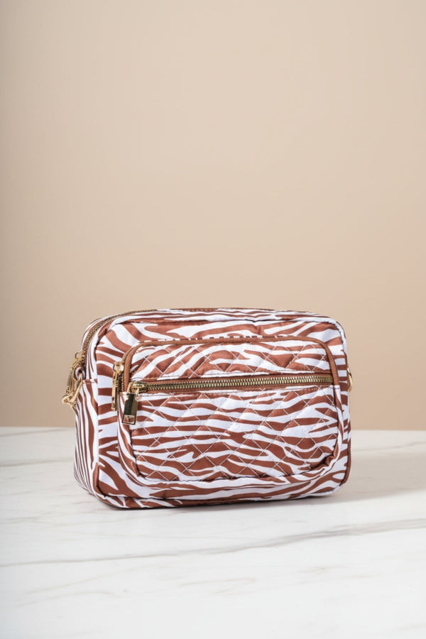 Carraig Donn Brown Zebra Camera Bag