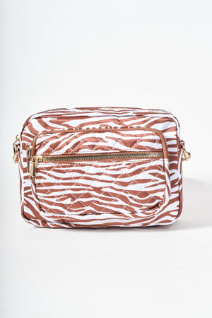 Carraig Donn Brown Zebra Camera Bag
