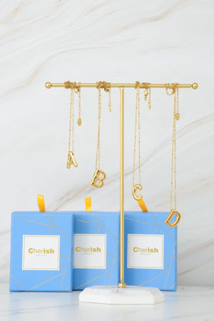 Carraig Donn Bubble "G" Gold Initial Necklace