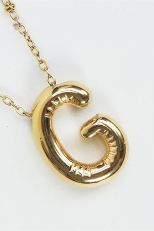Carraig Donn Bubble "G" Gold Initial Necklace