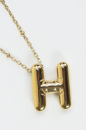 Carraig Donn Bubble "H" Gold Initial Necklace
