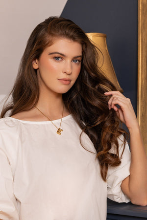 Carraig Donn Bubble "N" Gold Initial Necklace