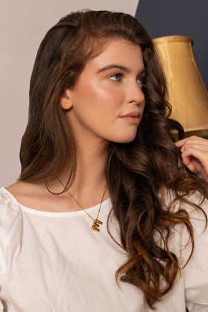 Carraig Donn Bubble "S" Gold Initial Necklace