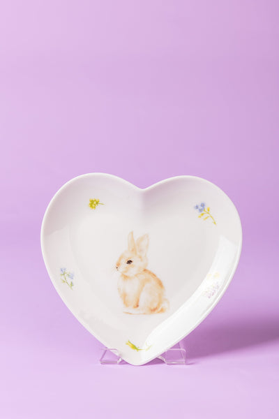 Carraig Donn Bunny Blossom Heart Plate