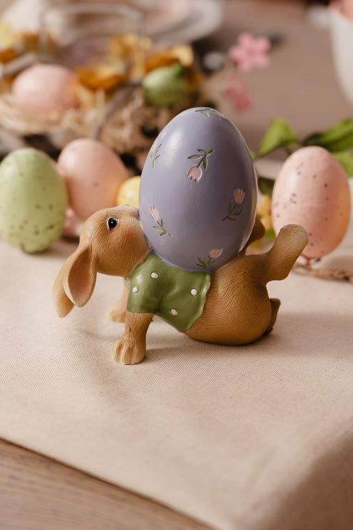 Bunny Ornament With Purple Easter Egg