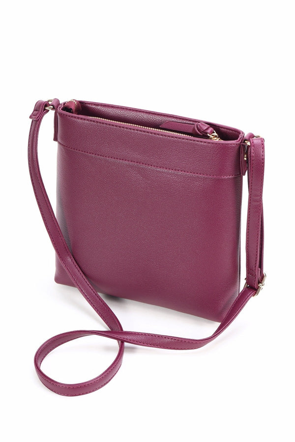 Burgundy Classic Crossbody With Front Zip Carraig Donn