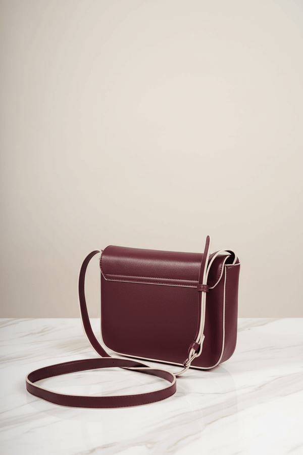 Carraig Donn Burgundy Crossbody Bag With Flap