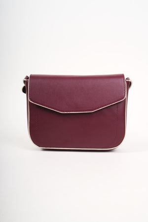 Carraig Donn Burgundy Crossbody Bag With Flap