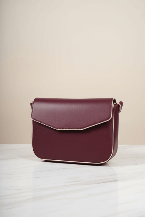 Carraig Donn Burgundy Crossbody Bag With Flap