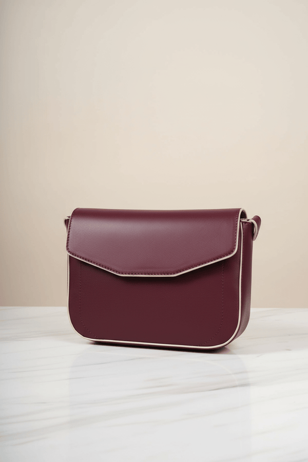 Carraig Donn Burgundy Crossbody Bag With Flap