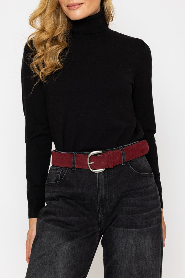 Carraig Donn Burgundy Faux Suede Belt