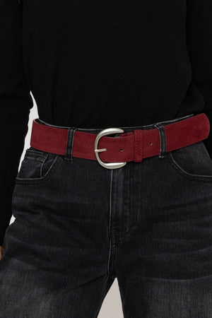 Carraig Donn Burgundy Faux Suede Belt