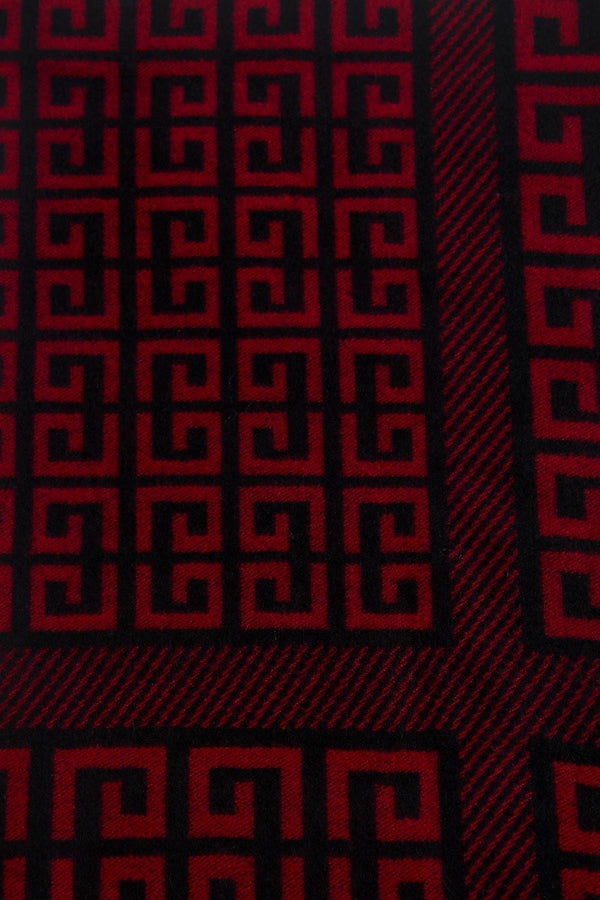 Carraig Donn Burgundy Geometric Print Scarf