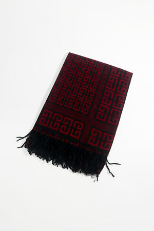Carraig Donn Burgundy Geometric Print Scarf