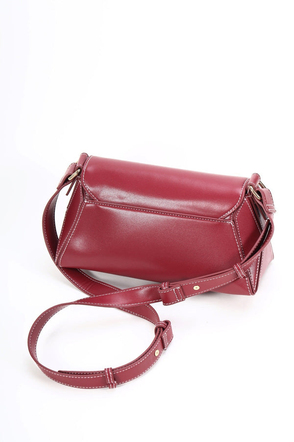 Burgundy Paneled Crossbody Bag Carraig Donn