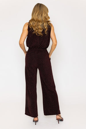 Carraig Donn Burgundy Stud Lurex Trousers