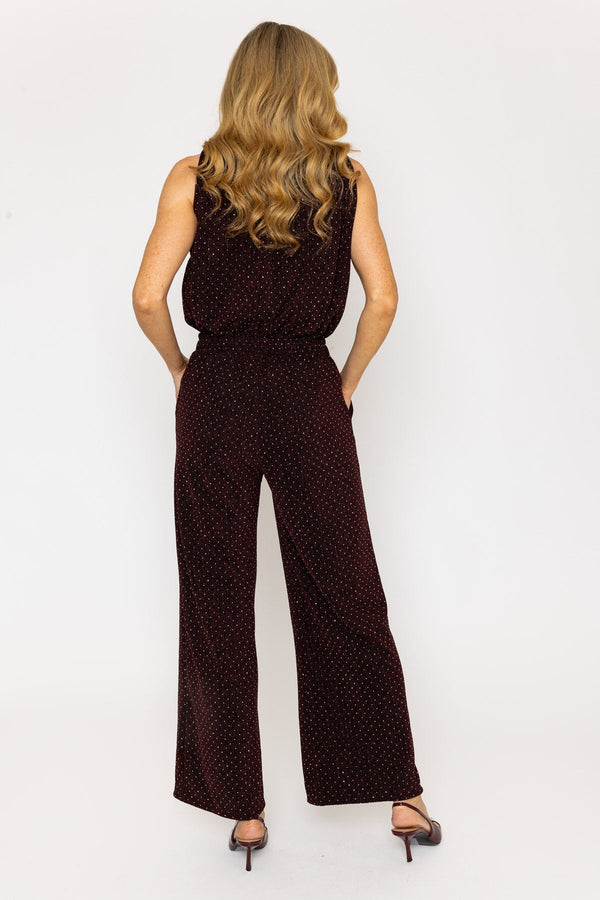 Carraig Donn Burgundy Stud Lurex Trousers