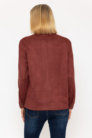 Carraig Donn Burgundy Suedette Shirt