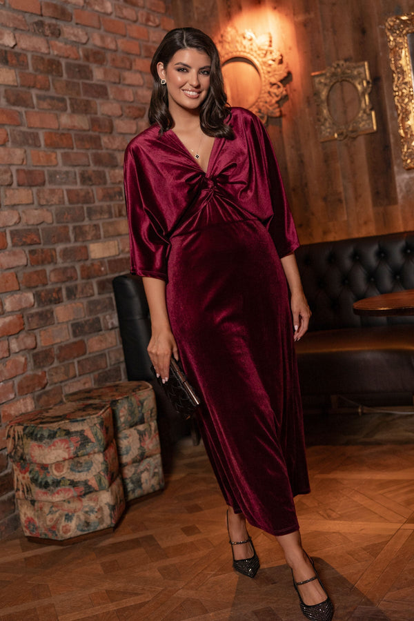 Burgundy Velvet Nicole Midi Dress | Ladies Dresses | Carraig Donn Burgundy Velvet Nicole Midi Dress | Ladies Dresses | Carraig Donn