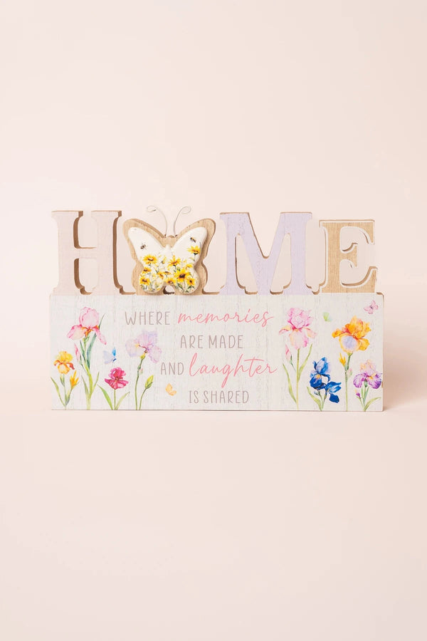Carraig Donn Buterfly Wooden Home Plaque