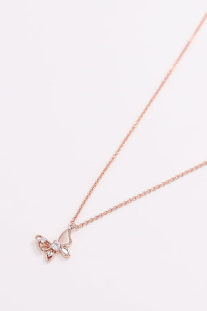 Butterfly Necklace in Rose Gold