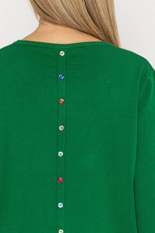 Carraig Donn Button Detail Knit in Green