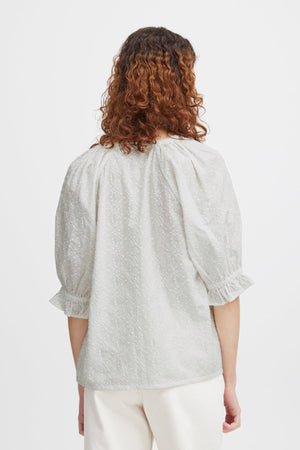 Carraig Donn Bygenna White Cotton Blouse