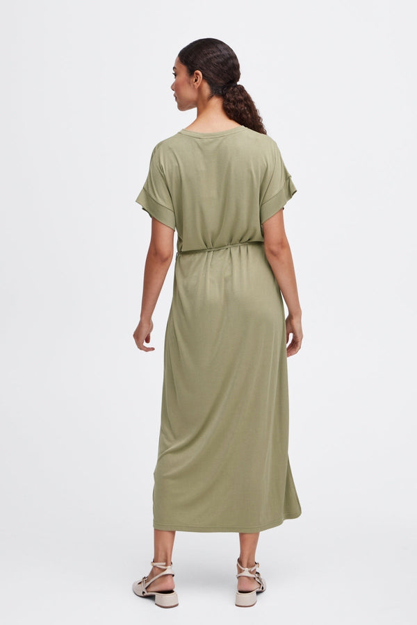 Carraig Donn Bypireni Khaki Green Midi Dress