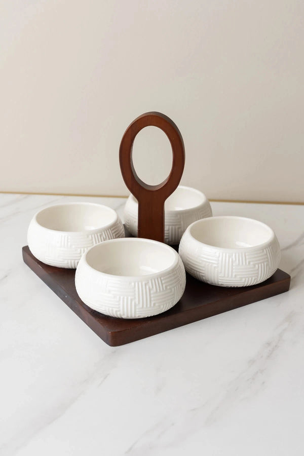 Carraig Donn Cable Knit 4 Dish Server