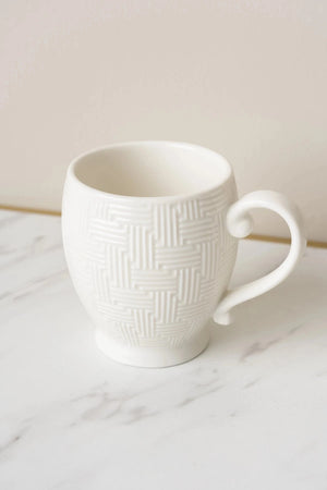 Carraig Donn Cable Knit Mug Set of 6 with Mug Tree Stand