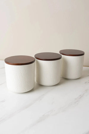 Carraig Donn Cable Knit Set of 3 Canisters