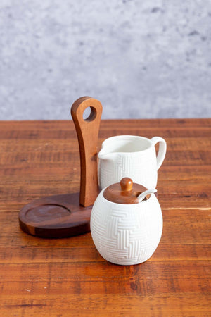 Carraig Donn Cable Knit Sugar And Creamer