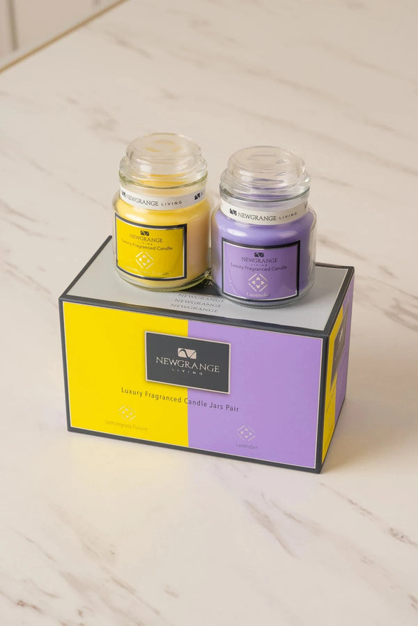 Carraig Donn Candle Jar Pair Lemongrass Fusion & Lavender