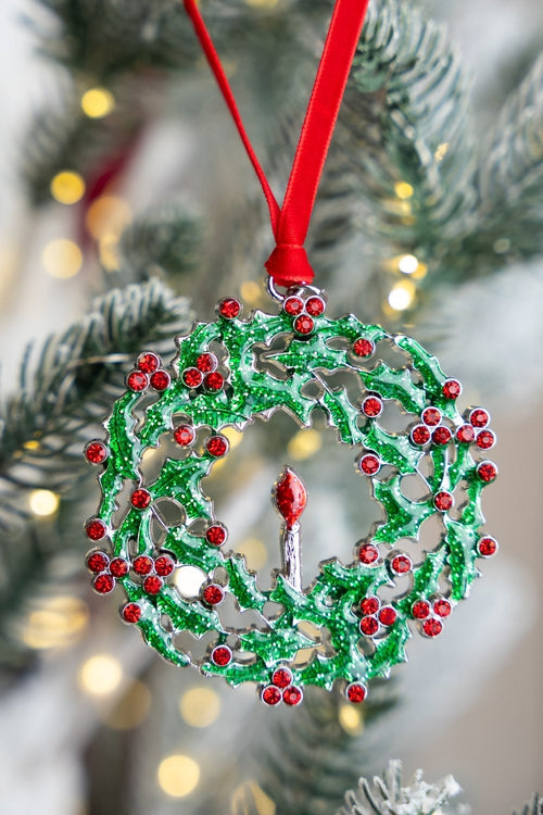 Candle Wreath Christmas Tree Decoration