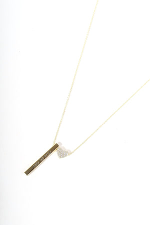 Carraig Donn "Cara Go Deo" Bar Pendant Necklace