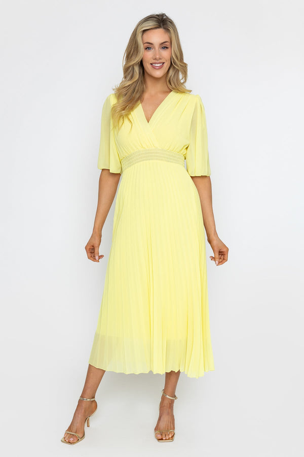 Carraig Donn Carmen Midi Dress in Yellow