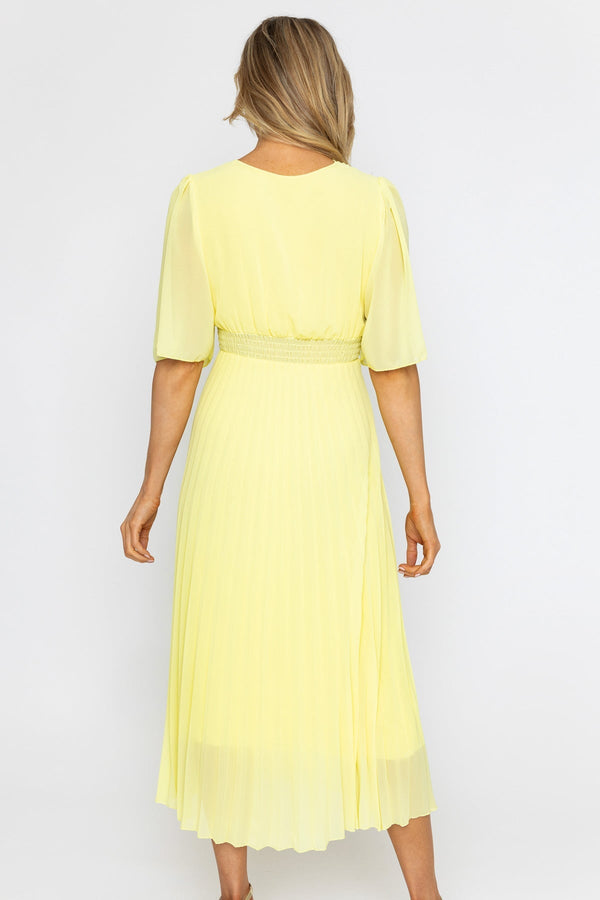 Carraig Donn Carmen Midi Dress in Yellow