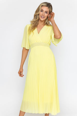Carraig Donn Carmen Midi Dress in Yellow