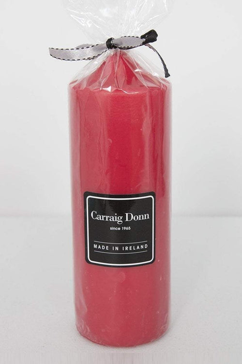 Carraig Donn Red Pillar Candle | Christmas Candles