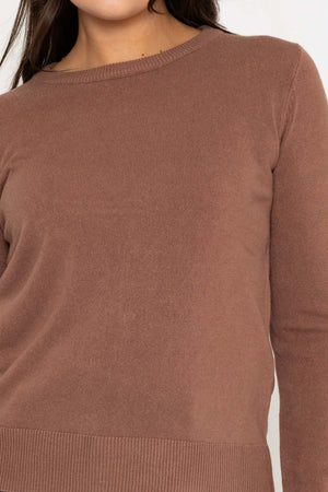 Carraig Donn Cashmilon Jumper in Mocha Brown
