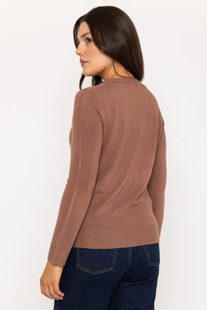 Carraig Donn Cashmilon Jumper in Mocha Brown