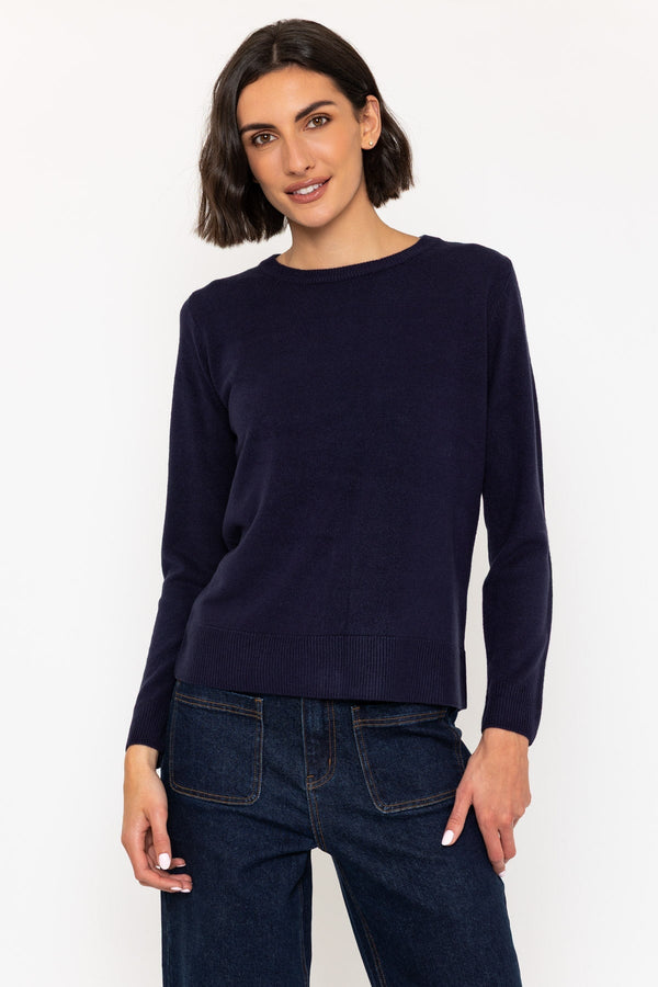 Carraig Donn Cashmilon Jumper Navy
