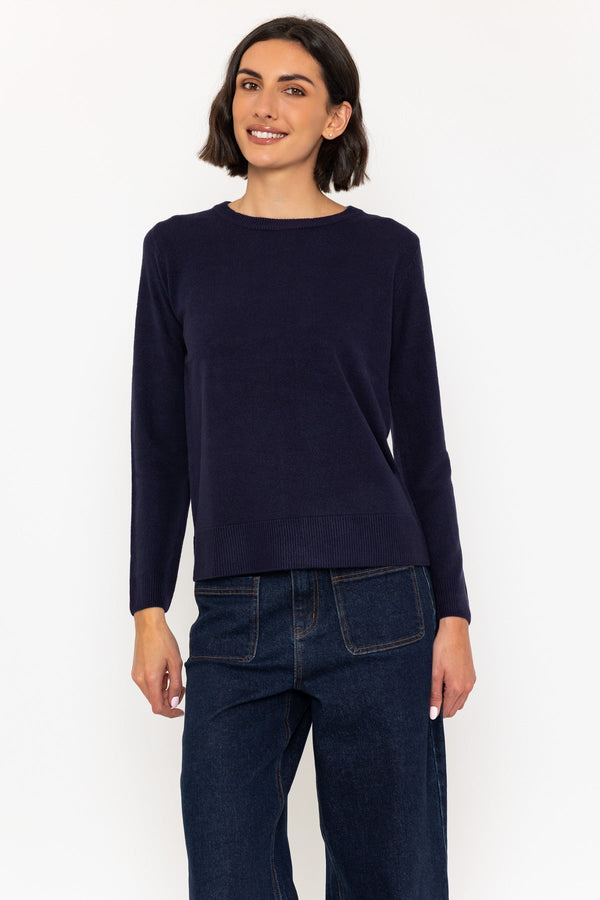 Carraig Donn Cashmilon Jumper Navy
