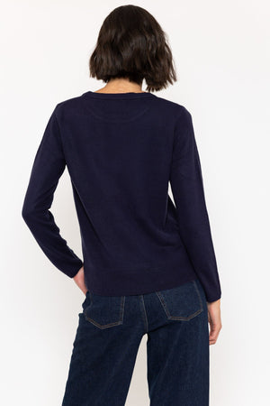 Carraig Donn Cashmilon Jumper Navy
