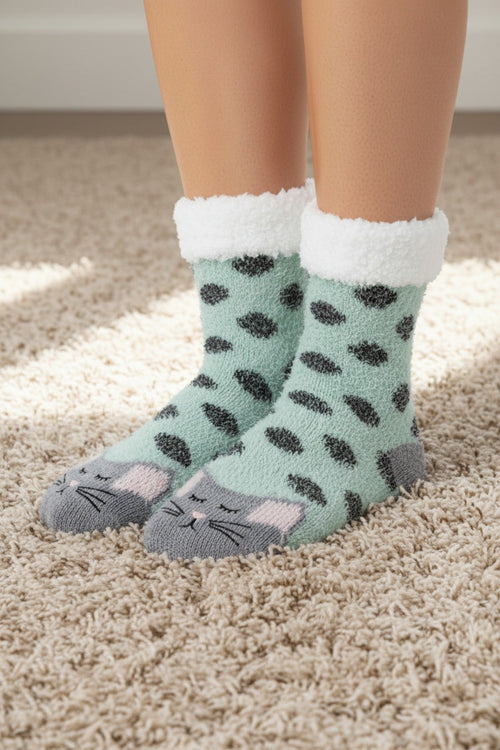 Cat Fluffy Slipper Socks
